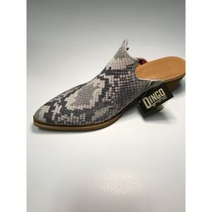 Knock out Mule Dingo Slip On Multi Color Snake Skin Design Suede Womens Size 6.5
